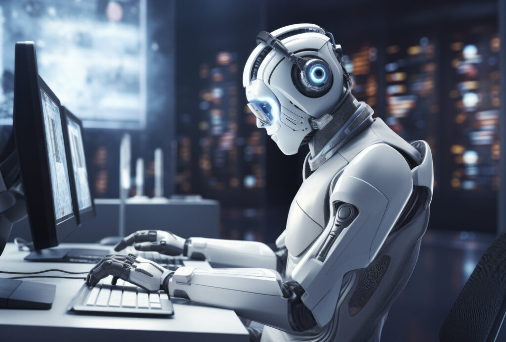 robot working office instead humans
